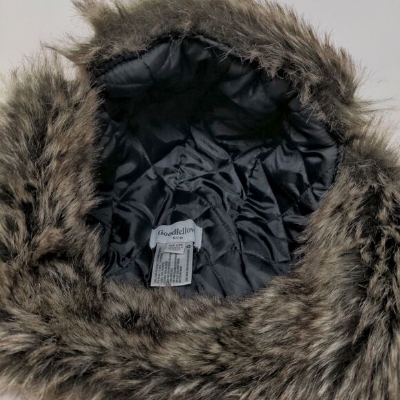 Goodfellow & Co Men's Trapper Hat Red Plaid One Size Vegan Fur Trim Ear Flaps - Picture 8 of 10